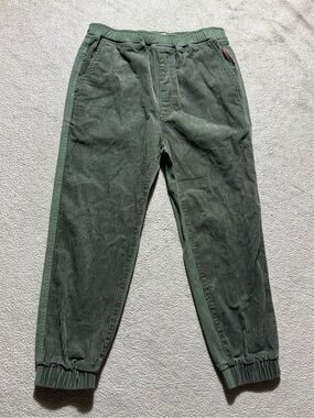 Izzue Pants Womens Small Green Front Corduroy Uniform Joggers Live It Real 27x22